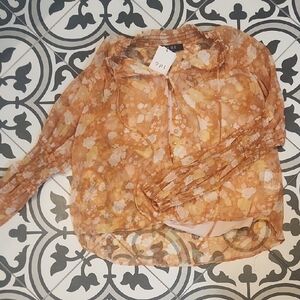 OP Women's Floral Brown Blouse